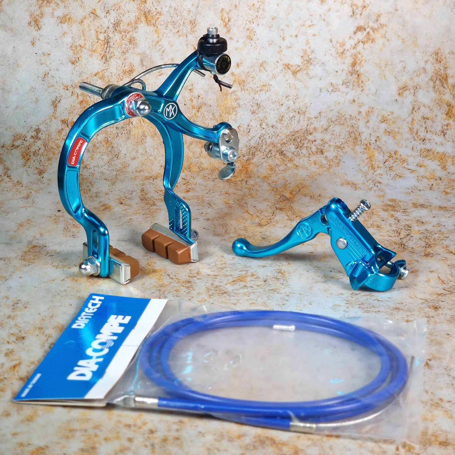 Dia-Compe Old School BMX Blue / MX1000 / LH Tech III Dia-Compe Complete Old School Brake Kit Rear