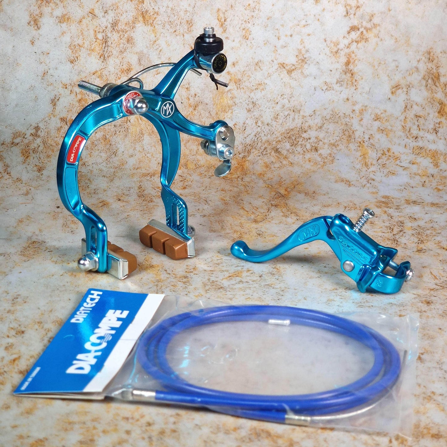 Dia-Compe Old School BMX Blue / MX1000 / LH Tech IV Dia-Compe Complete Old School Brake Kit Rear