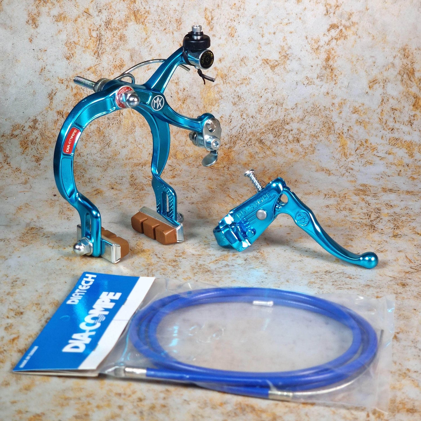 Dia-Compe Old School BMX Blue / MX1000 / RH Tech III Dia-Compe Complete Old School Brake Kit Rear