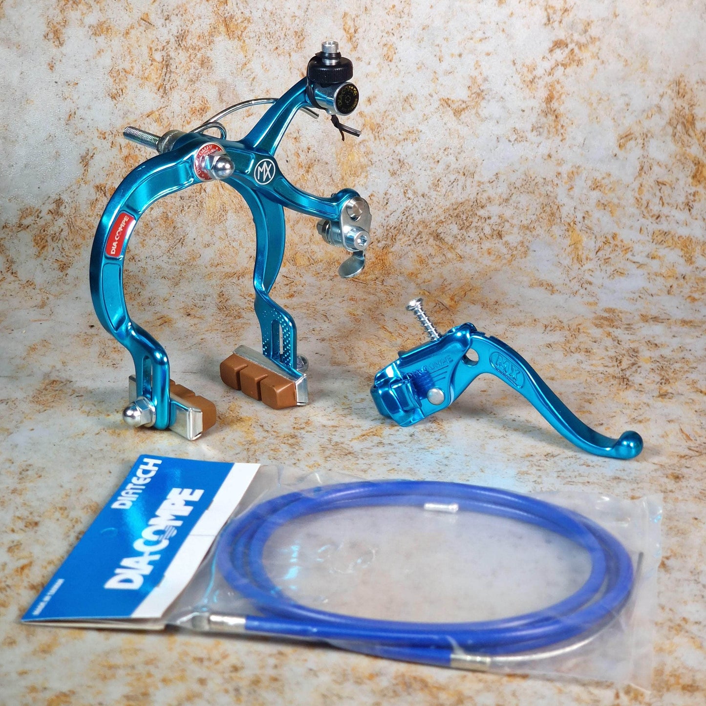 Dia-Compe Old School BMX Blue / MX1000 / RH Tech IV Dia-Compe Complete Old School Brake Kit Rear
