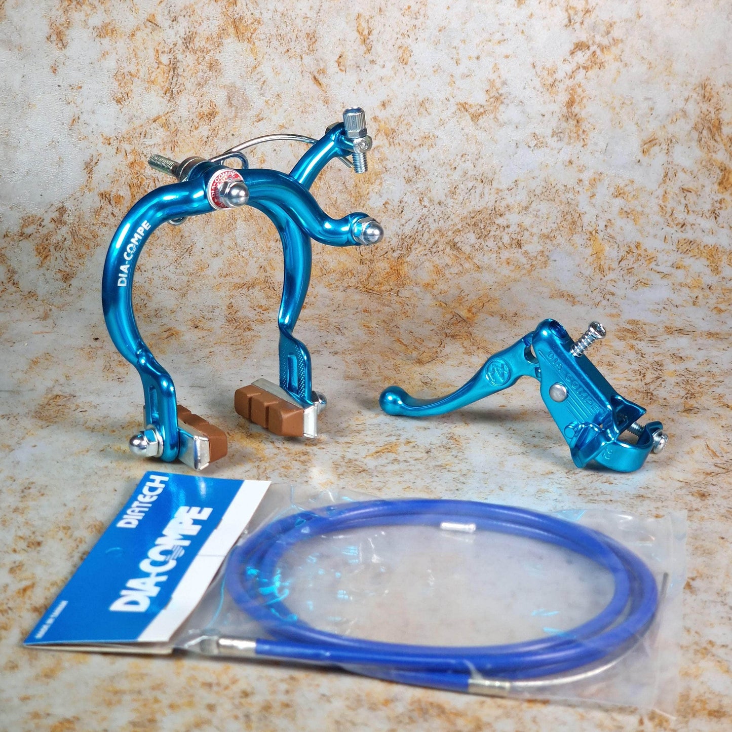Dia-Compe Old School BMX Blue / MX890 / LH Tech III Dia-Compe Complete Old School Brake Kit Rear