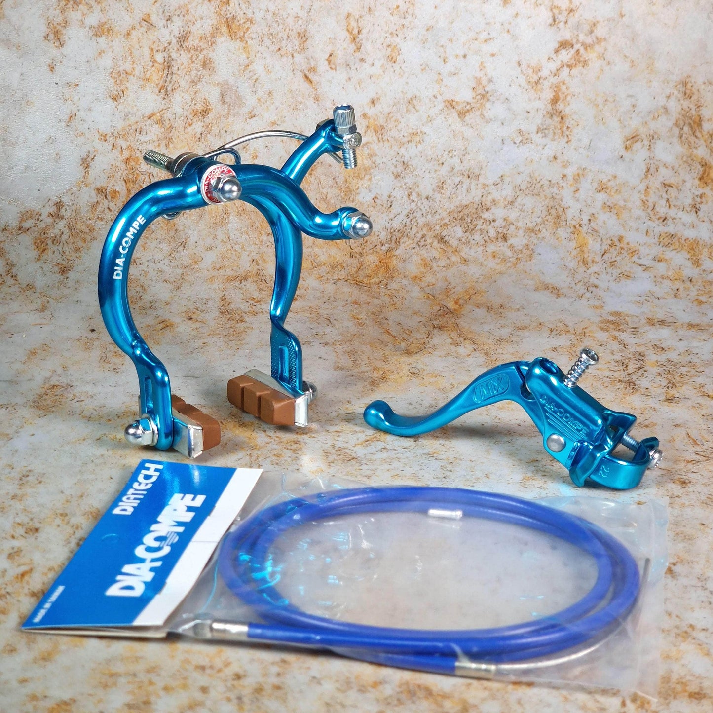 Dia-Compe Old School BMX Blue / MX890 / LH Tech IV Dia-Compe Complete Old School Brake Kit Rear