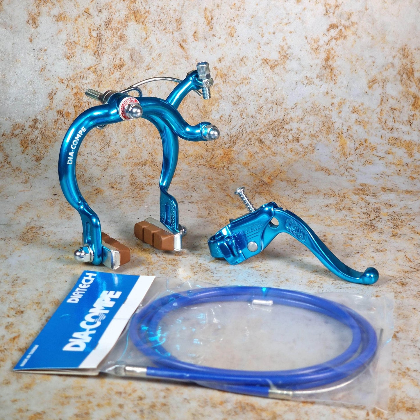 Dia-Compe Old School BMX Blue / MX890 / RH Tech IV Dia-Compe Complete Old School Brake Kit Rear