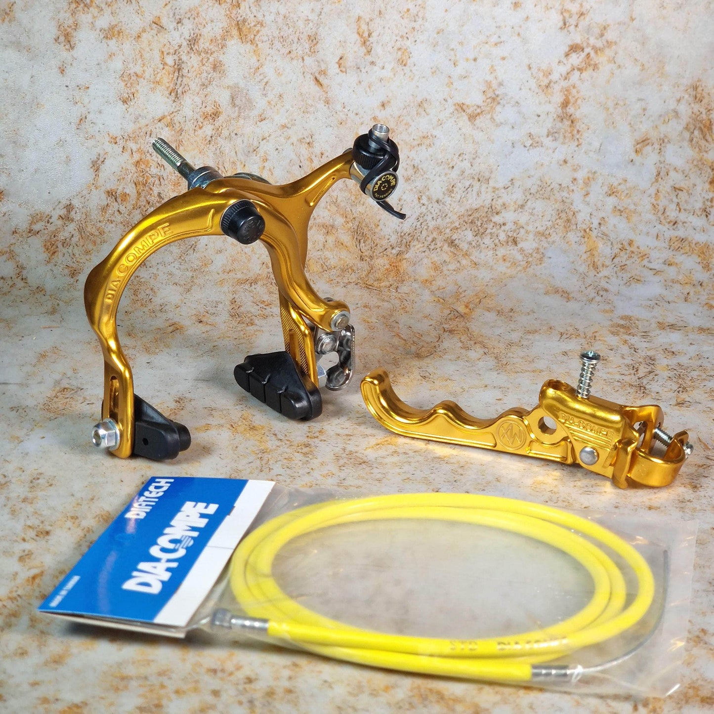 Dia-Compe Old School BMX Gold / 883QR / LH Tech II Dia-Compe Complete Old School Brake Kit Rear