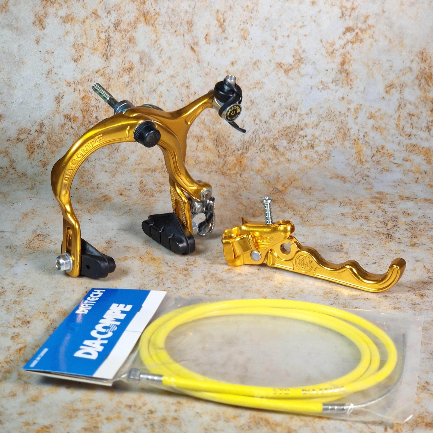Dia-Compe Old School BMX Gold / 883QR / RH Tech II Dia-Compe Complete Old School Brake Kit Rear