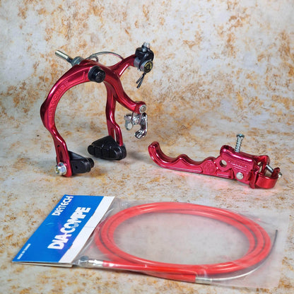 Dia-Compe Old School BMX Red / 883QR / LH Tech II Dia-Compe Complete Old School Brake Kit Rear
