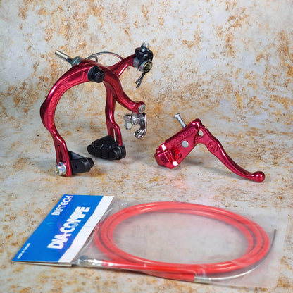 Dia-Compe Old School BMX Red / 883QR / RH Tech III Dia-Compe Complete Old School Brake Kit Rear