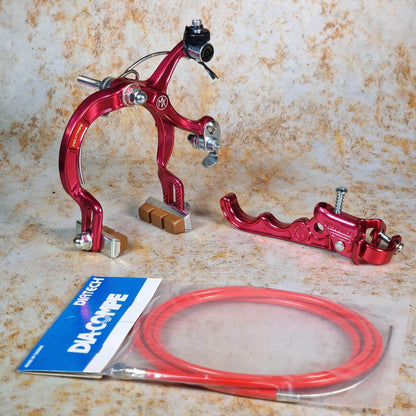 Dia-Compe Old School BMX Red / MX1000 / LH Tech II Dia-Compe Complete Old School Brake Kit Rear