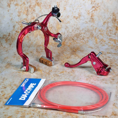 Dia-Compe Old School BMX Red / MX1000 / LH Tech III Dia-Compe Complete Old School Brake Kit Rear
