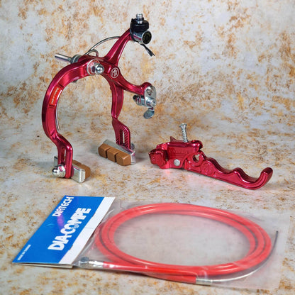 Dia-Compe Old School BMX Red / MX1000 / RH Tech II Dia-Compe Complete Old School Brake Kit Rear