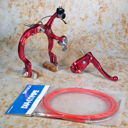 Dia-Compe Old School BMX Red / MX1000 / RH Tech III Dia-Compe Complete Old School Brake Kit Rear