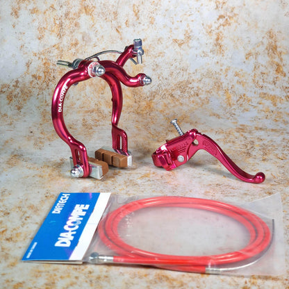 Dia-Compe Old School BMX Red / MX890 / RH Tech IV Dia-Compe Complete Old School Brake Kit Rear