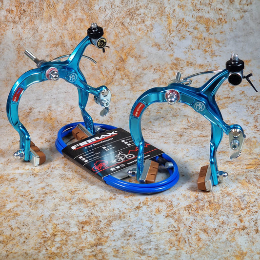Dia-Compe Old School BMX Dia-Compe MX1000 Brake Kit Blue with Powerglide Cables