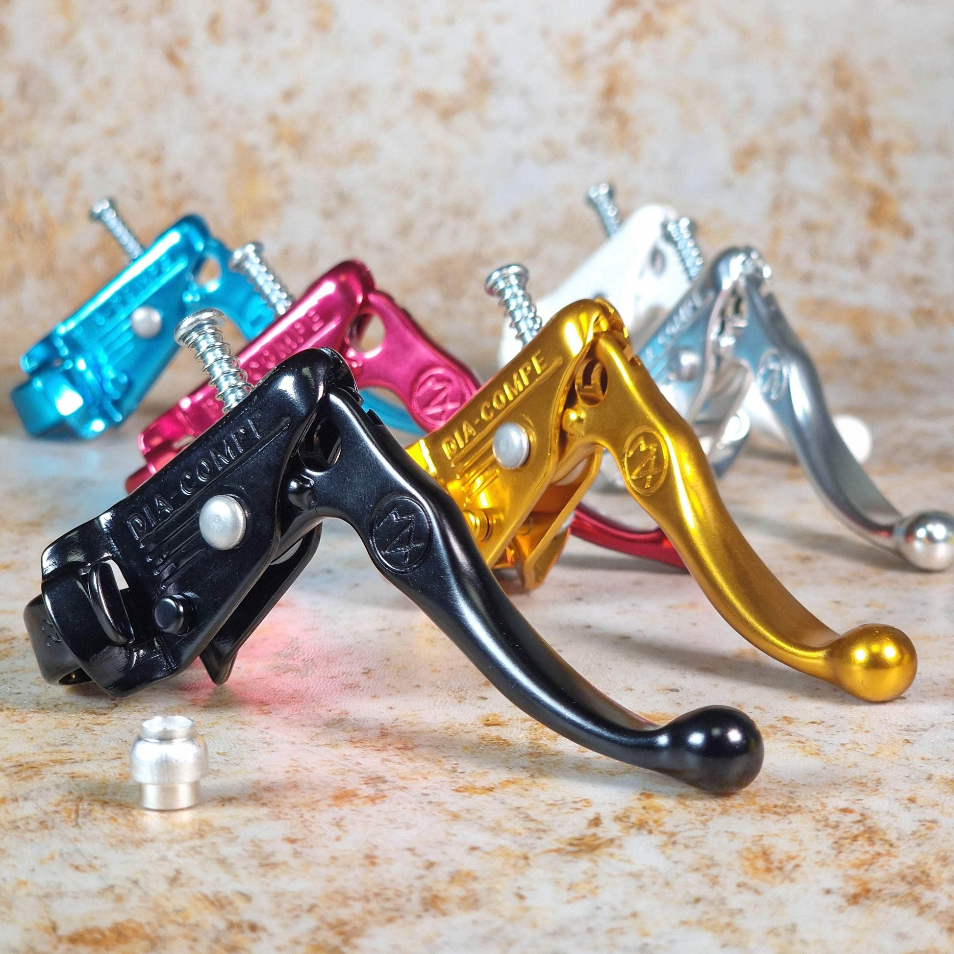 Dia-Compe 128 Tech 6 Old School BMX Set Leva Freno Di Bloccaggio - Foto 6