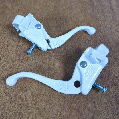 Dia-Compe Old School BMX White Dia-Compe Tech-IV Brake Levers Pair