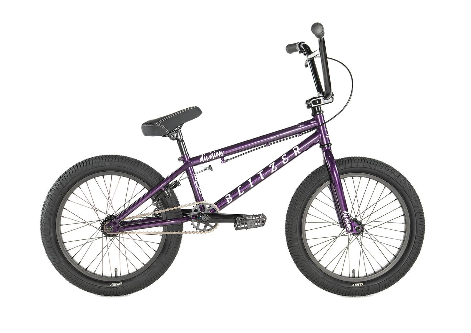 Division BMX Bikes Metal Purple Division Blitzer 18 Inch Bike Metal Purple
