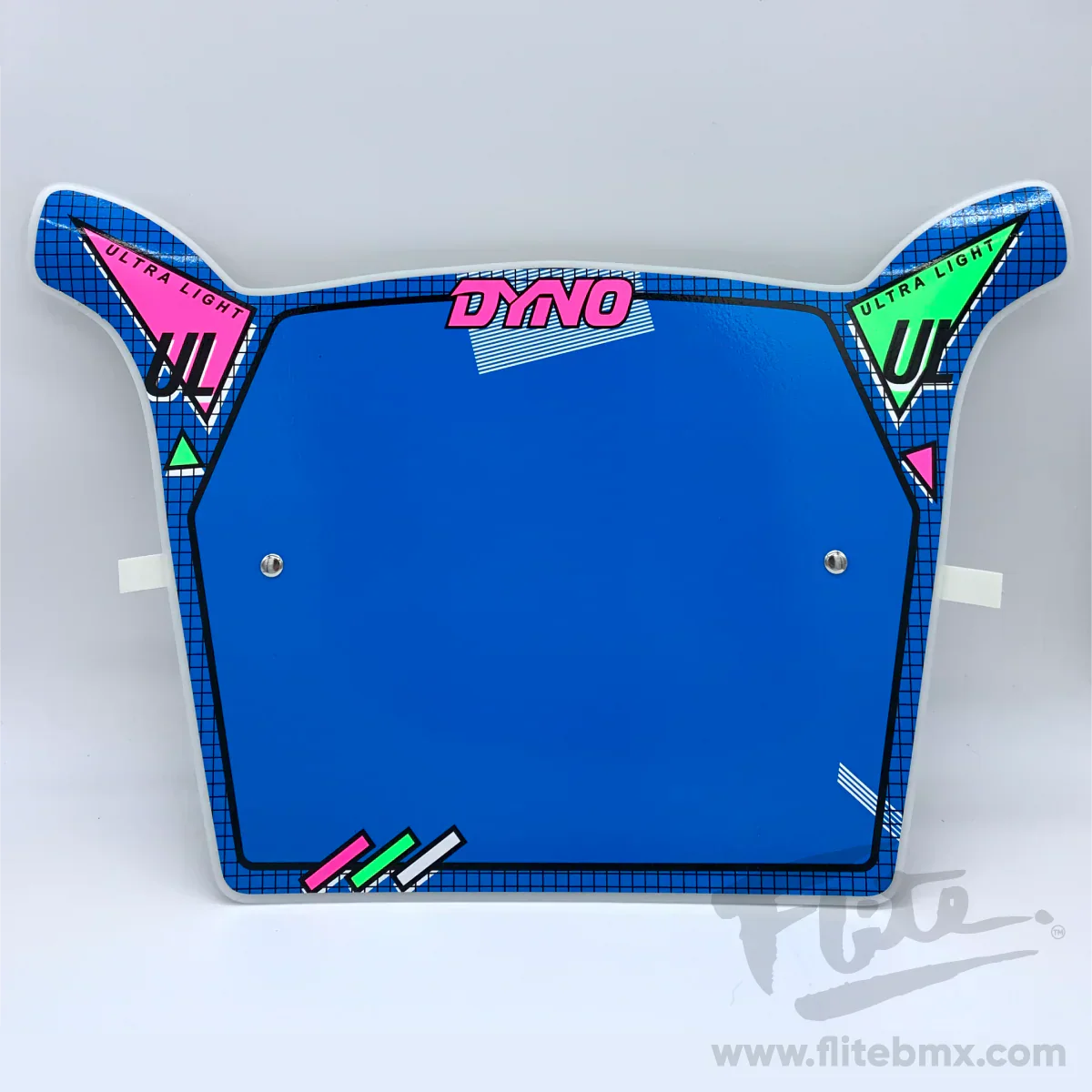 Flite Old School BMX Blue Dyno UL Number Plate