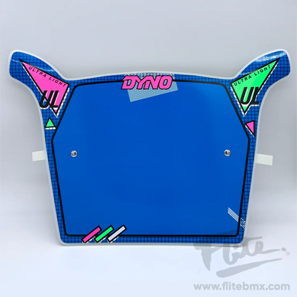 Flite Old School BMX Blue Dyno UL Number Plate