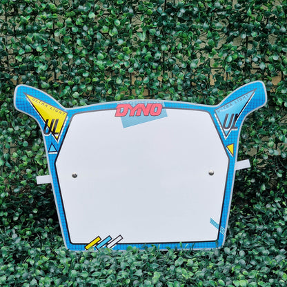 Flite Old School BMX Malibu Blue/White Dyno UL Number Plate Limited Edition Colours