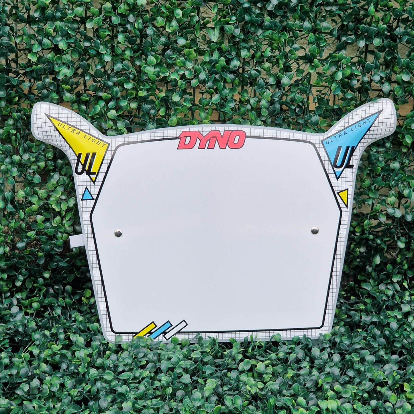 Flite Old School BMX White Dyno UL Number Plate Limited Edition Colours