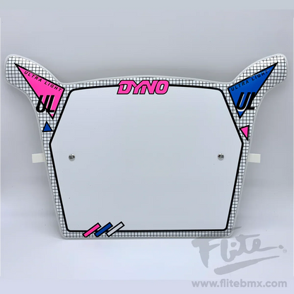 Flite Old School BMX White Dyno UL Number Plate