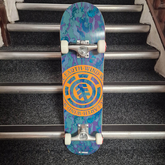 Element Skateboards 8.0 Element Seen 7.75" Blue / Orange Complete Skateboard