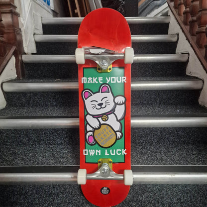 Enuff Skateboards 8.0 Enuff Lucky Cat Complete Skateboard 8.0" Red