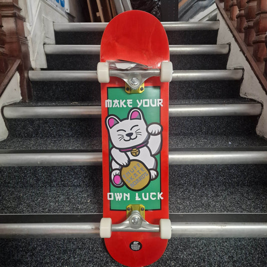 Enuff Skateboards 8.0 Enuff Lucky Cat Complete Skateboard 8.0" Red