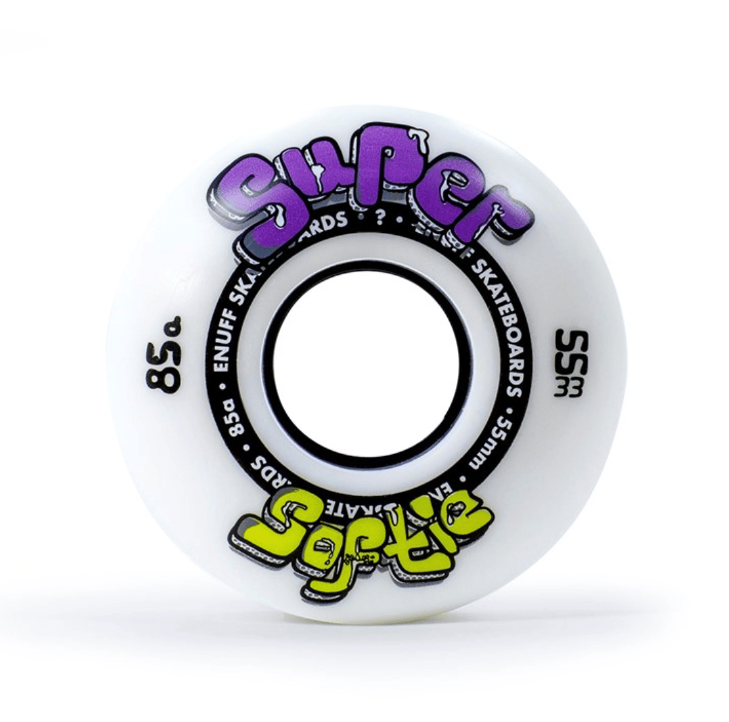 Enuff Skateboards White / 55mm Enuff Super Softie Skateboard Wheels 85a White