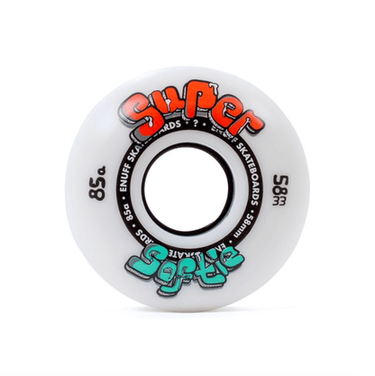 Enuff Skateboards White / 58mm Enuff Super Softie Skateboard Wheels 85a White