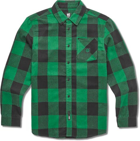 Etnies Clothing & Shoes Etnies x Dig Longsleeve Flannel Shirt Green / Black