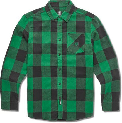 Etnies Clothing & Shoes Etnies x Dig Longsleeve Flannel Shirt Green / Black