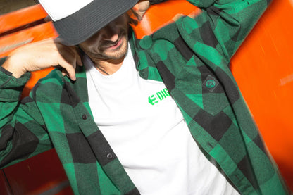 Etnies Clothing & Shoes Etnies x Dig Longsleeve Flannel Shirt Green / Black