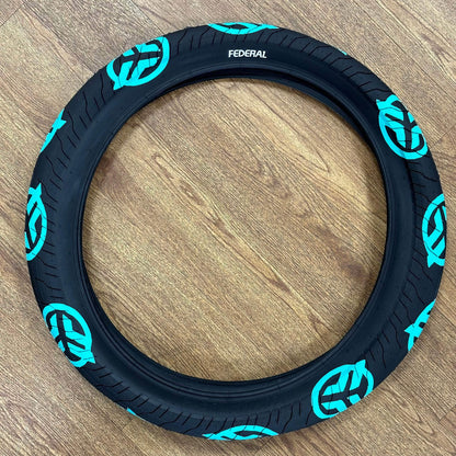 Federal BMX Parts 20 x 2.40 Federal Command LP 2.40" Tyre Black With Teal Logos