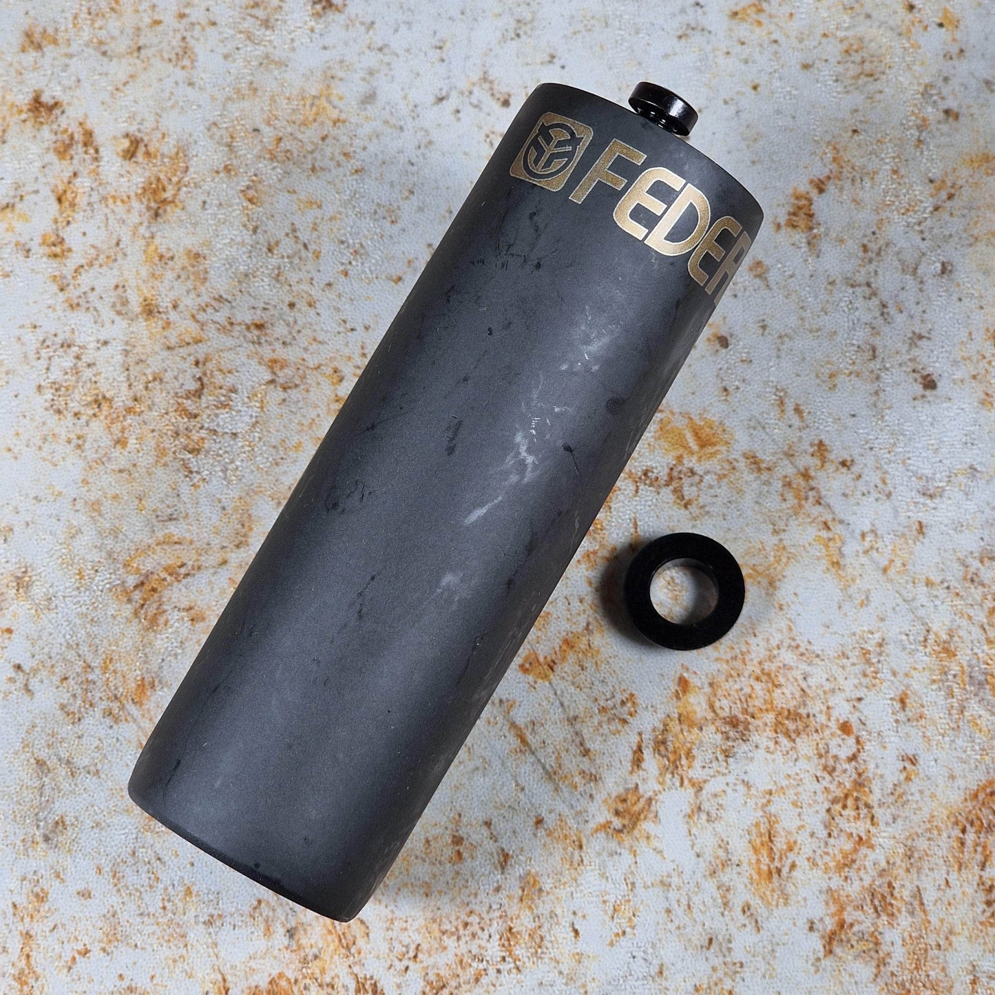 Federal BMX Parts Federal Hollow Point 4.5" Chromoly Peg Black 14mm with 10mm Adapter