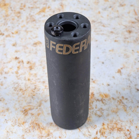 Federal BMX Parts Federal Hollow Point 4.5" Chromoly Peg Black 14mm with 10mm Adapter