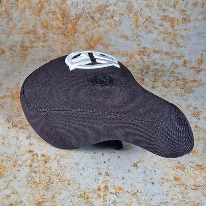 Federal BMX Parts Federal Mid Pivotal Logo Seat Black with Raised White Embroidery