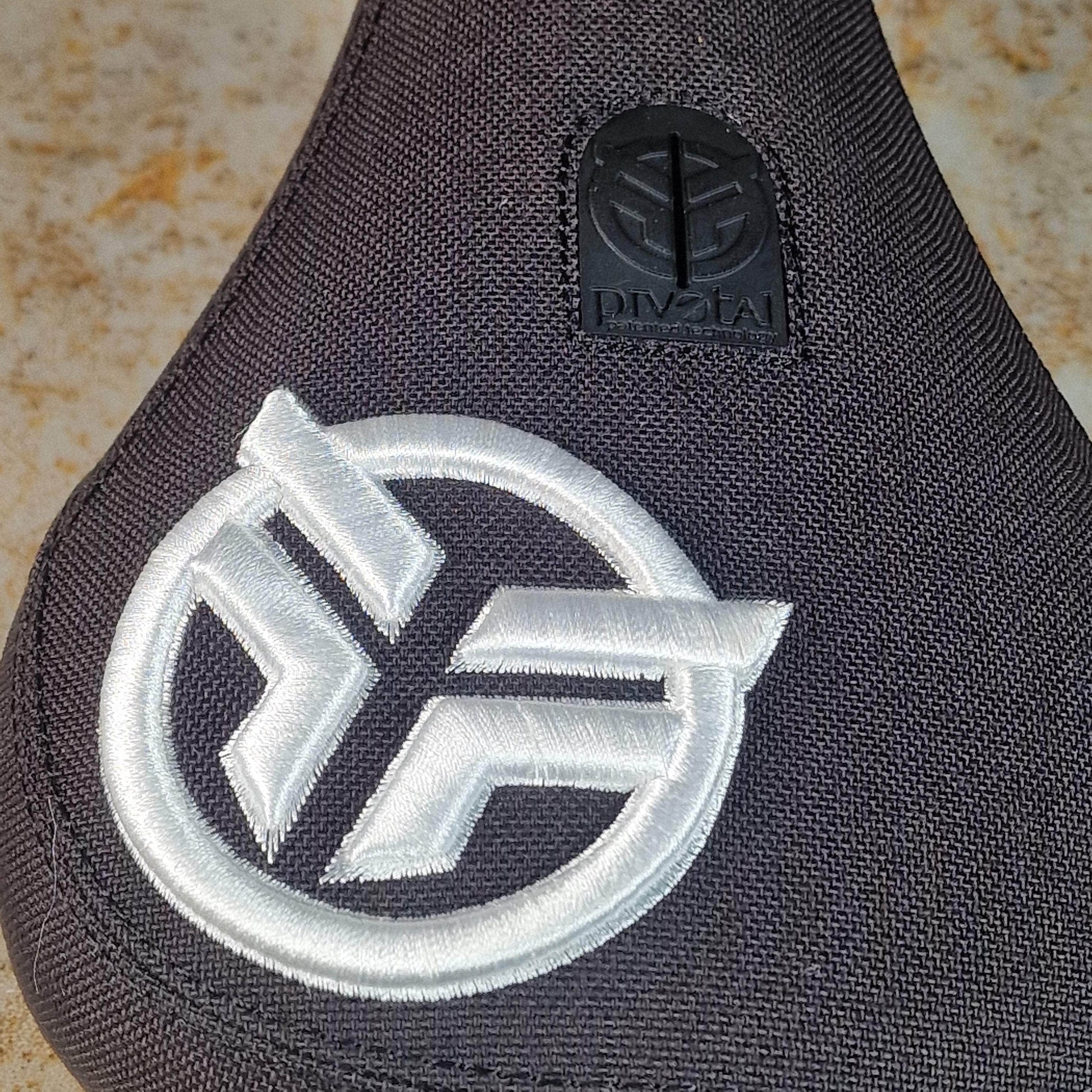 Federal BMX Parts Federal Mid Pivotal Logo Seat Black with Raised White Embroidery