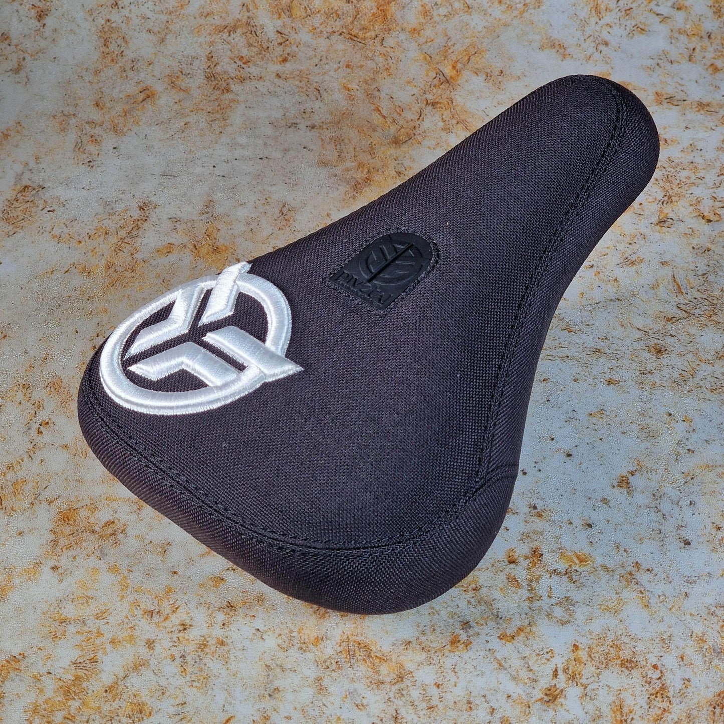 Federal BMX Parts Federal Mid Pivotal Logo Seat Black with Raised White Embroidery