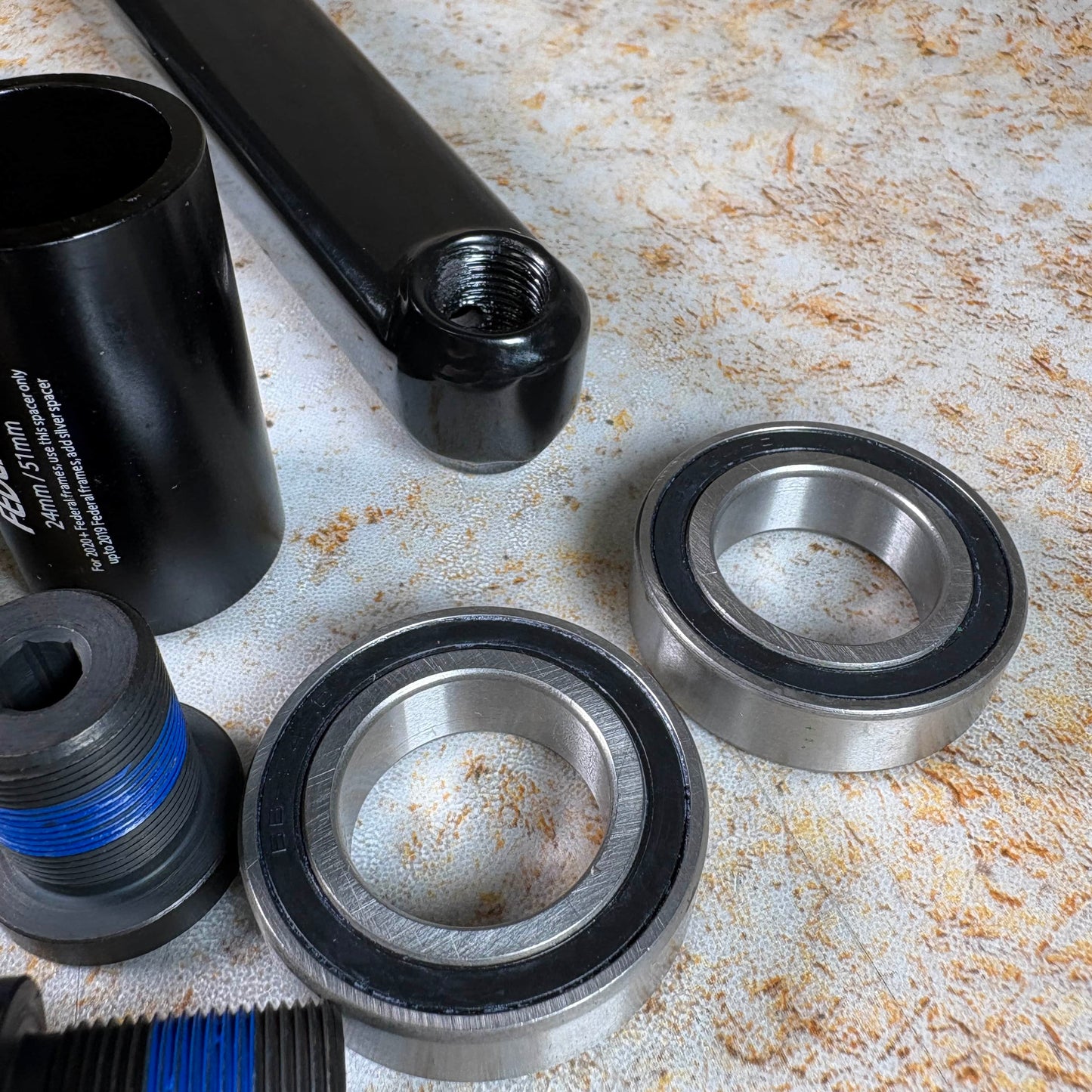 Federal BMX Parts Federal Vice 2 24mm Cranks with Bottom Bracket Black