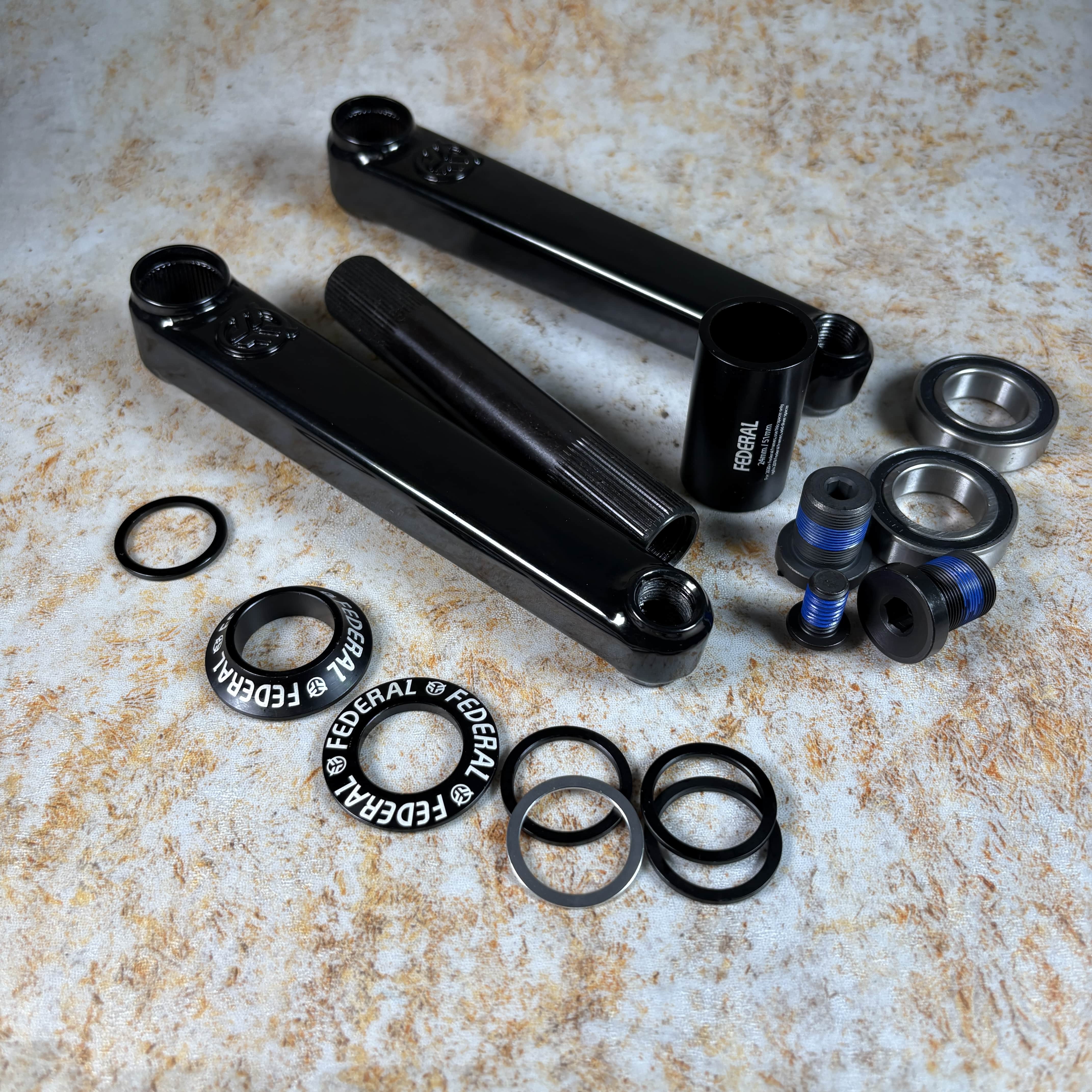 Federal Vice 2 24mm Cranks with Bottom Bracket Black | Alans BMX