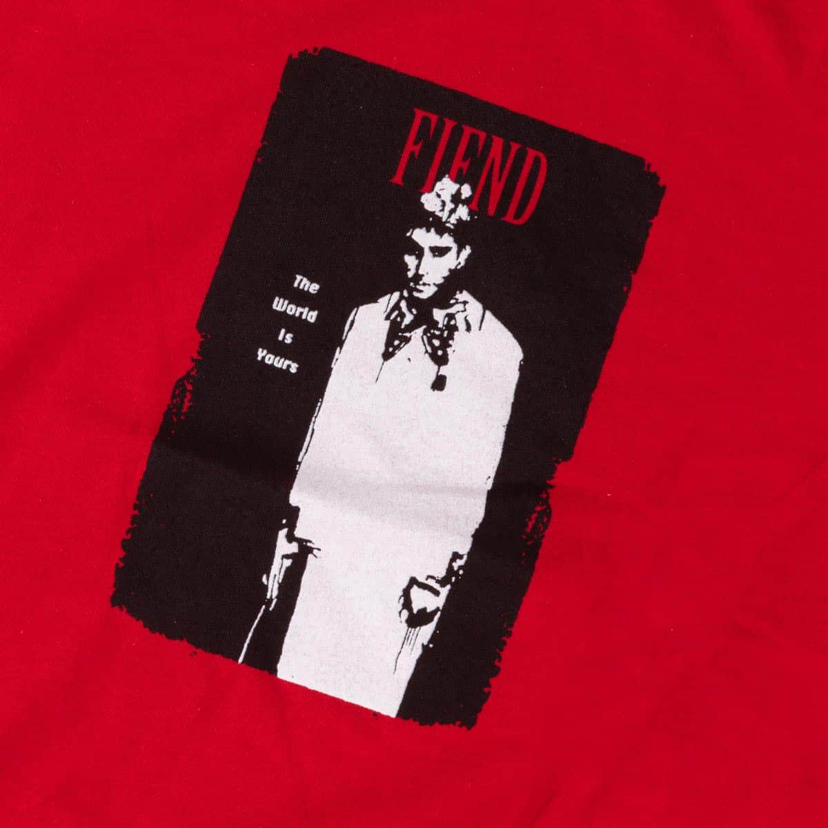 Fiend Clothing & Shoes Fiend Mills The World Is Yours T-shirt Red