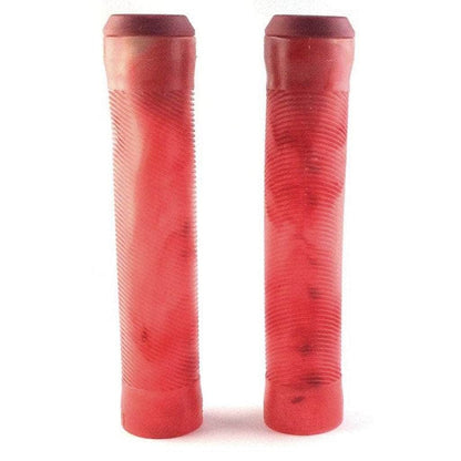 Fiend BMX Parts Clear / Red Marble Fiend Team Flangeless Grips