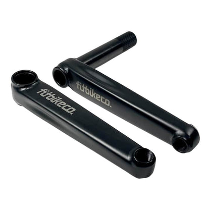 Fit Bike Co BMX Parts Black / 175mm / RHD Fit Bike Co Indent 24mm Bossless Cranks Black