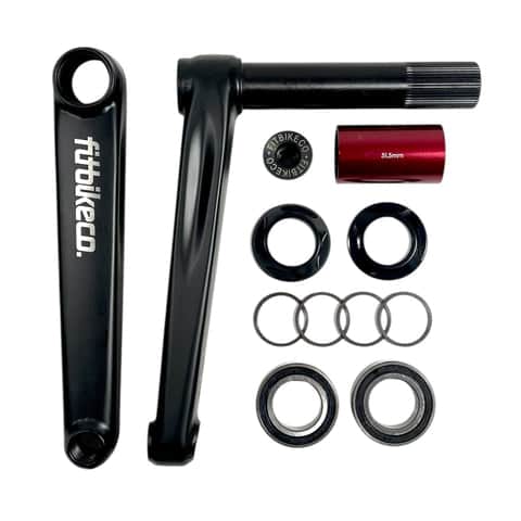 Fit Bike Co BMX Parts Black / 175mm / RHD Fit Bike Co Indent 24mm Bossless Cranks Black