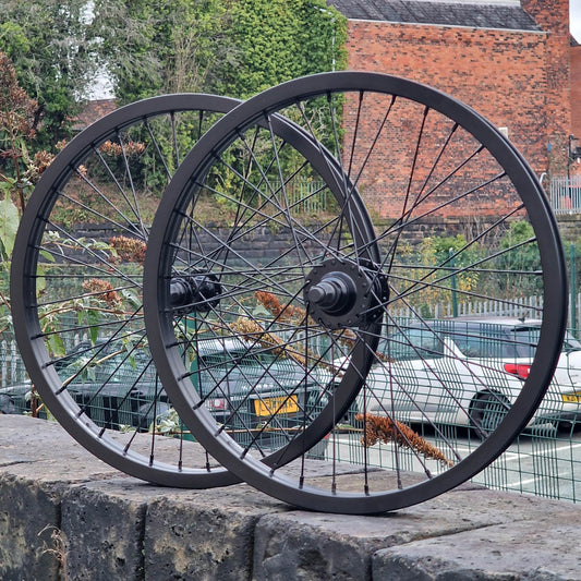 Fit Bike Co BMX Parts Fit Bike Co OEM Sealed 20 Inch Cassette Wheelset Pair Black