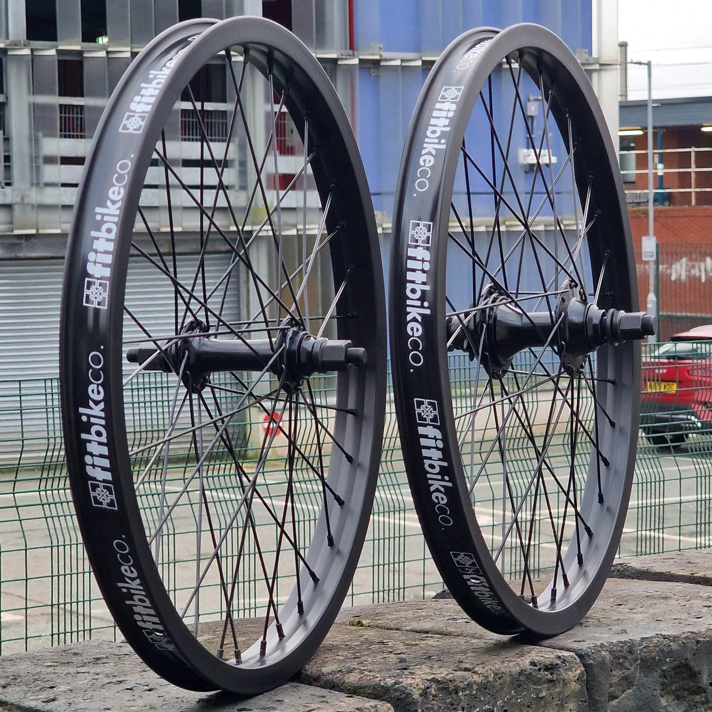 Fit Bike Co BMX Parts Fit Bike Co OEM Sealed 20 Inch Cassette Wheelset Pair Black