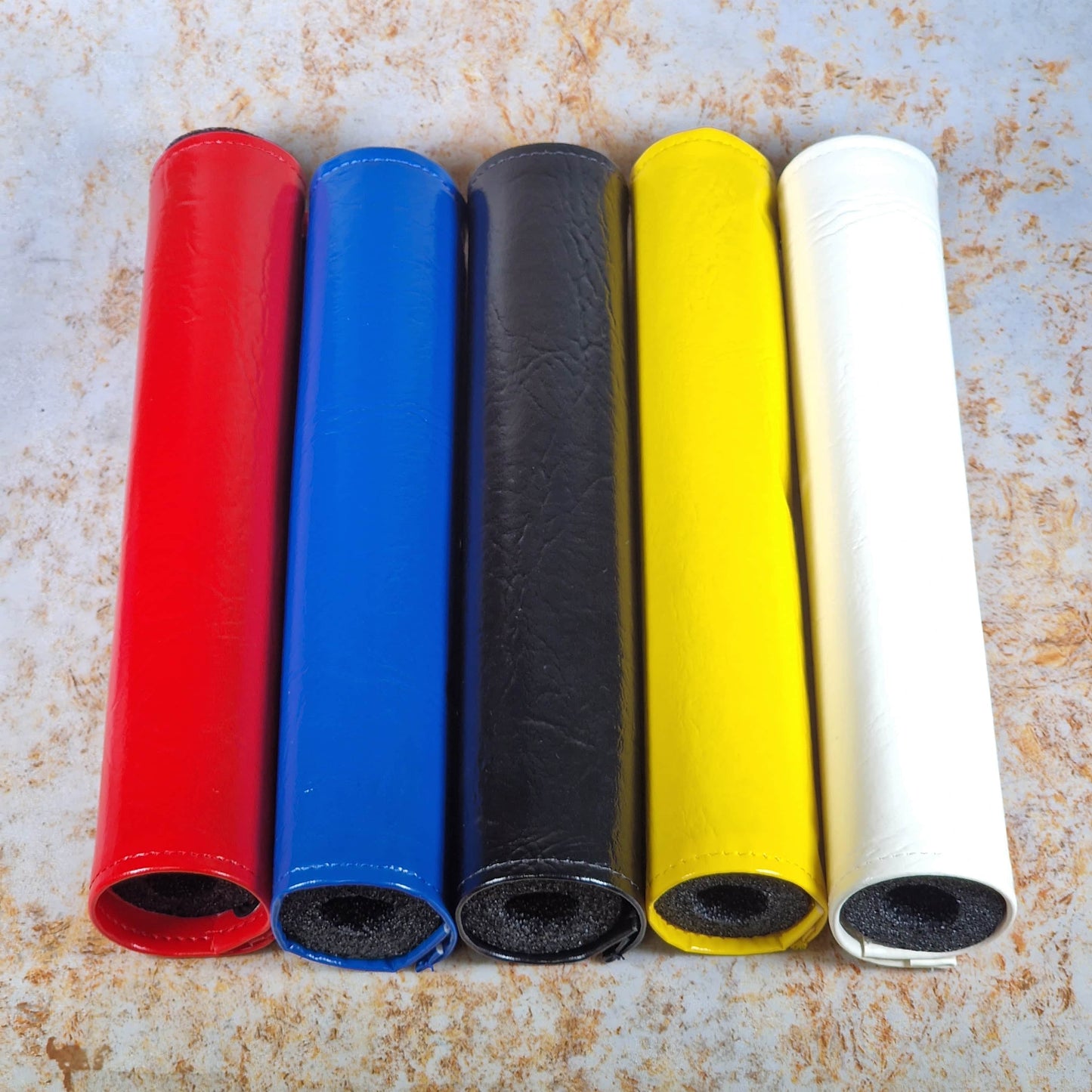Flite Old School BMX Flite Blank Vinyl Snap Closure 3 Piece Old School BMX Pad Set