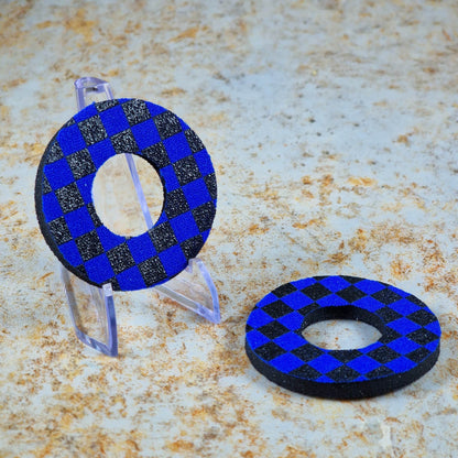 Flite Old School BMX Black/Blue Flite Grip Donuts Checkers