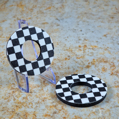 Flite Old School BMX Black/White Flite Grip Donuts Checkers